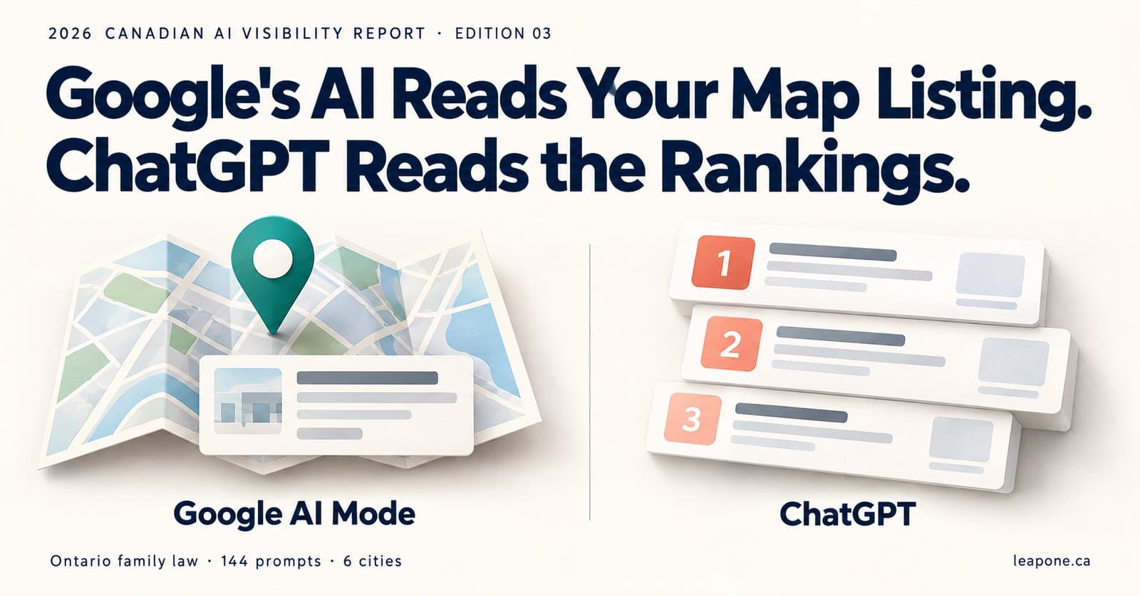 Google's AI Reads Your Map Listing. ChatGPT Reads the Rankings.